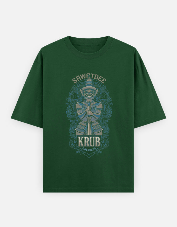 C-Labs Sawatdee Krub Oversized Classic T-Shirt Bottle Green Front_1_c_8_d0dfd045-6069-4cb0-af8a-4703116924d4