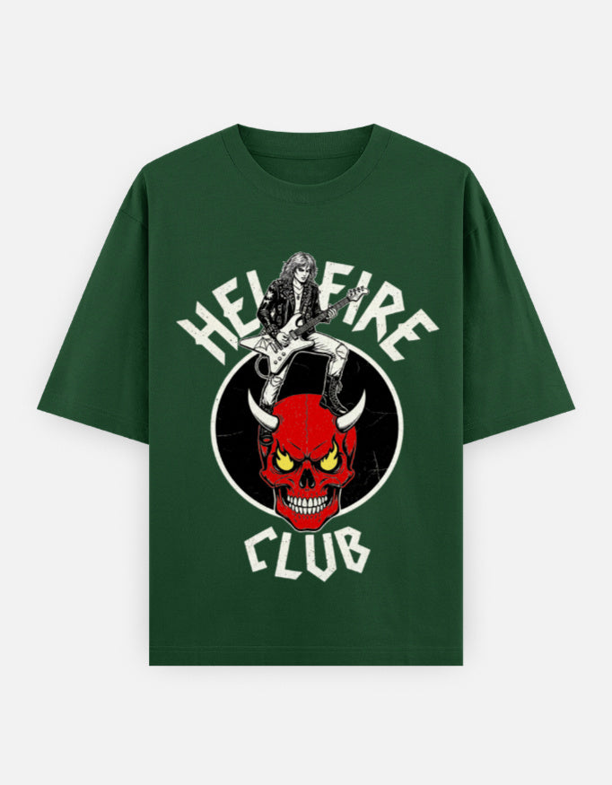 C-Labs Hellfire Oversized Classic T-Shirt Bottle Green Front_1_c_8_d1be1f9d-9148-4de4-986a-6c3dedace114