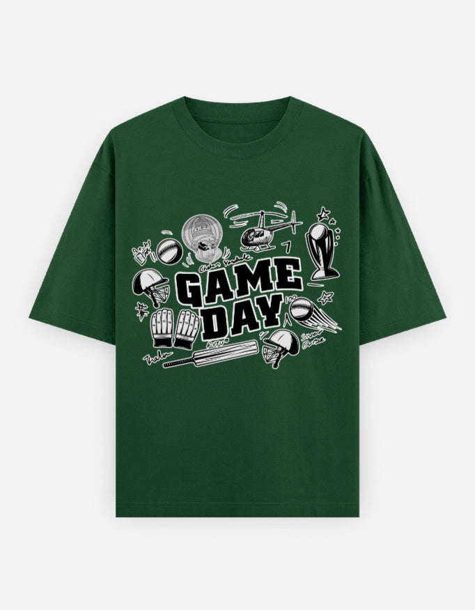 C-Labs Game Day CSK theme Oversized Classic T-Shirt Bottle Green Front_1_c_8_d5c3dbe1-89e9-4d8d-abb7-ca473c96c5ac