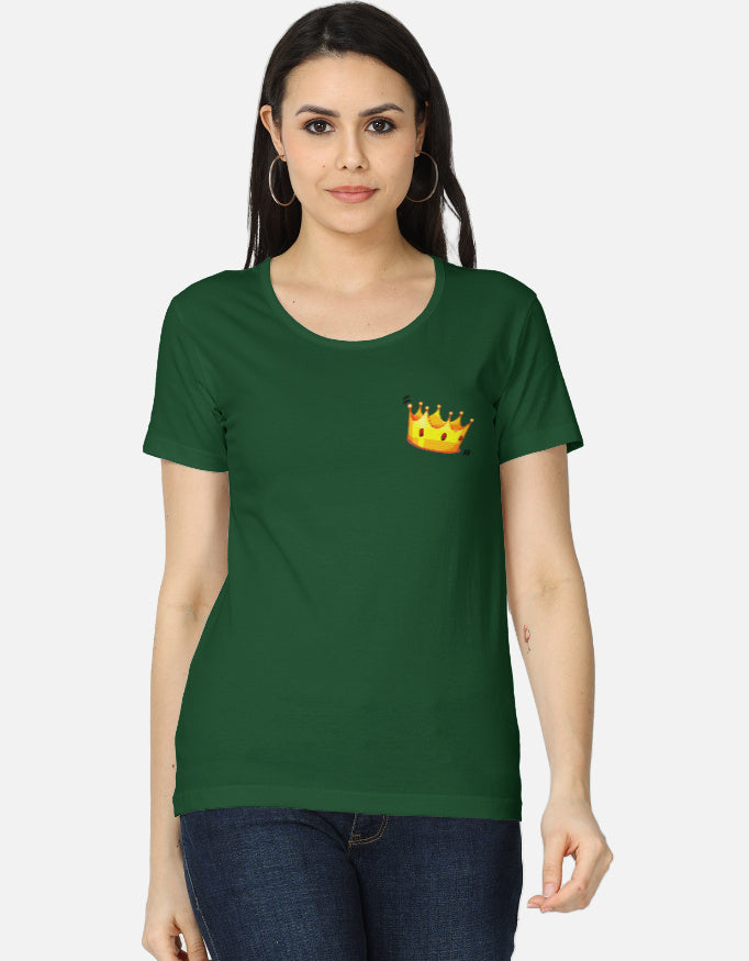 C-Labs Crown Women's Classic T-Shirt Bottle Green Front_1_c_8_d61ead6a-ae83-4643-8adc-5bb83f5183f7