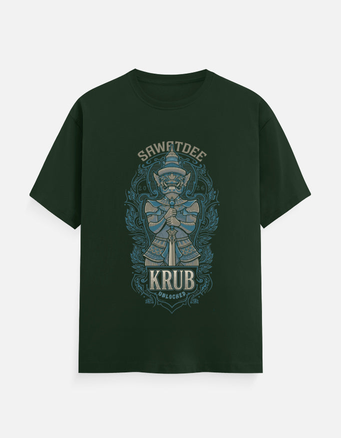C-Labs Sawatdee Krub Classic Crew T-Shirt Bottle Green Front_1_c_8_d645f8f9-f9c3-4eeb-aad8-cd9e214ea0e4