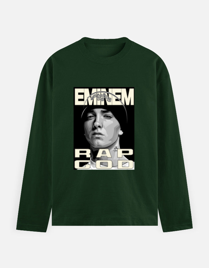 C-Labs Rap God Full Sleeve T-Shirt Bottle Green Front_1_c_8_da21db6a-ef0a-44f0-a13a-aab8e675e0c9