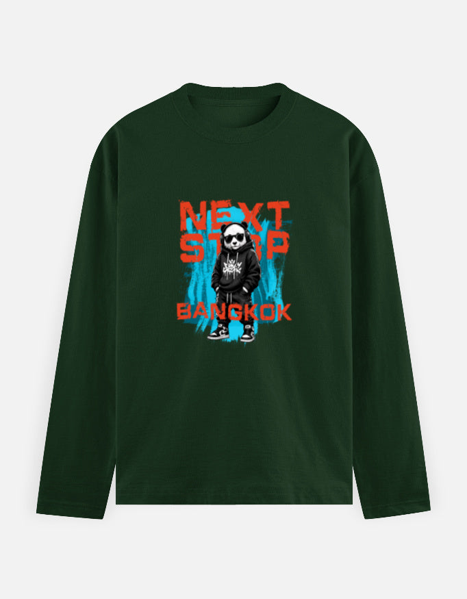 C-Labs Next Stop: Bangkok Full Sleeve T-Shirt Bottle Green Front_1_c_8_e1c21aa0-7727-44c2-9a3f-59a32481cd4b