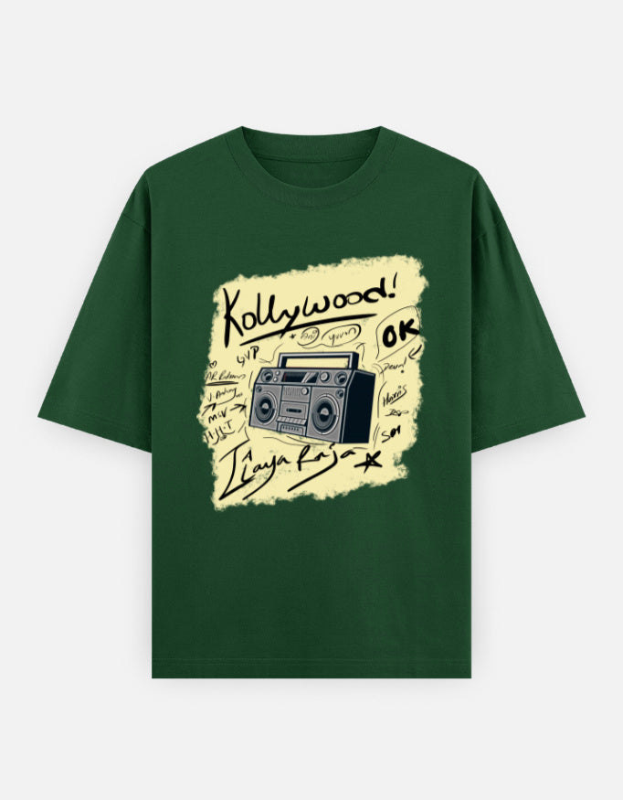 C-Labs Kollywood Music Oversized Classic T-Shirt Bottle Green Front_1_c_8_e21eb650-b5d6-44f6-98c2-bd3321166b44