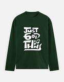 C-Labs Just God Things Full Sleeve T-Shirt Bottle Green Front_1_c_8_e3450b3b-53fa-4d6b-9b77-6a008a4de235