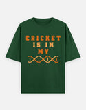 C-Labs Cricket is in my DNA Oversized Classic T-Shirt Bottle Green Front_1_c_8_e64954aa-299f-4eba-9183-4b3a20e181ac
