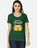 C-Labs Happy Weekend Women's Classic T-Shirt Bottle Green Front_1_c_8_ed1e6c40-b608-4948-8c04-729bad9bd65d