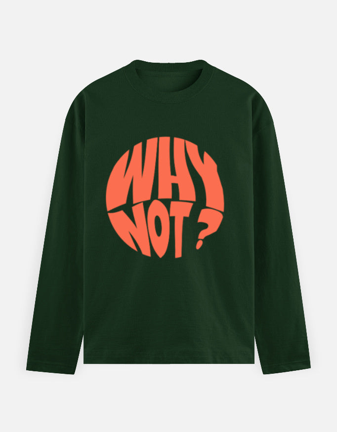 C-Labs Why Not Full Sleeve T-Shirt Bottle Green Front_1_c_8_ed32b61e-012d-469b-94af-5b0864e7d1f4