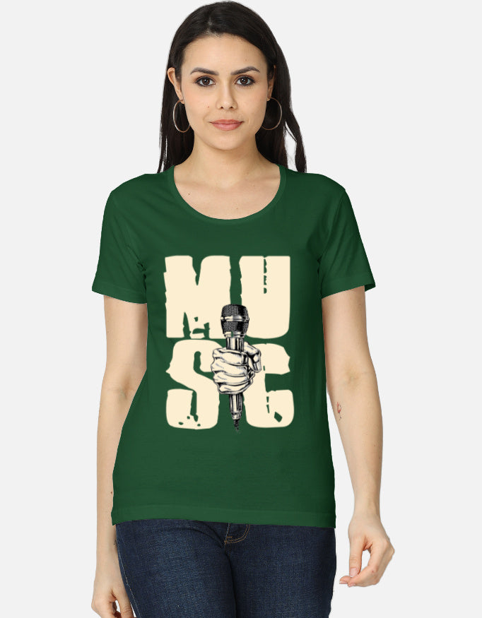 C-Labs Music Women's Classic T-Shirt Bottle Green Front_1_c_8_ee392ea1-42b2-47b3-ba7e-bbeafda8dca2