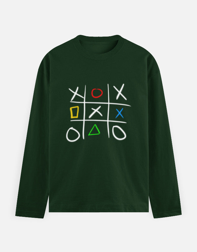 C-Labs Play Station XO Full Sleeve T-Shirt Bottle Green Front_1_c_8_f5bf8f3a-b5e9-47e3-90cf-4b7794f9558b