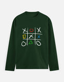 C-Labs Play Station XO Full Sleeve T-Shirt Bottle Green Front_1_c_8_f5bf8f3a-b5e9-47e3-90cf-4b7794f9558b