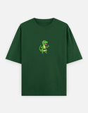C-Labs Photographer Dinosaur Oversized Classic T-Shirt Bottle Green Front_1_c_8_f6581591-36cc-4252-ba43-cc2283252842