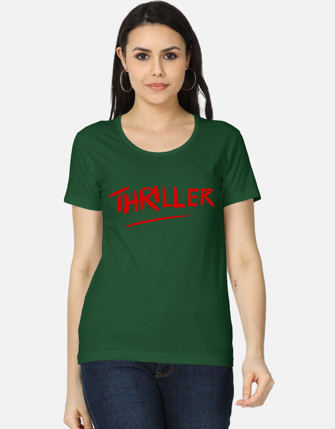 C-Labs Thriller Women's Classic T-Shirt Bottle Green Front_1_c_8_f7cda263-cced-497f-a388-c0bab3fdff4b