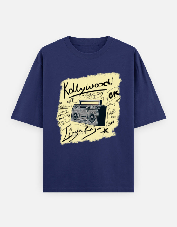 C-Labs Kollywood Music Oversized Classic T-Shirt Royal Blue Front_1_c_9_04662211-dd73-4bca-ad4e-bff72b8ec37b