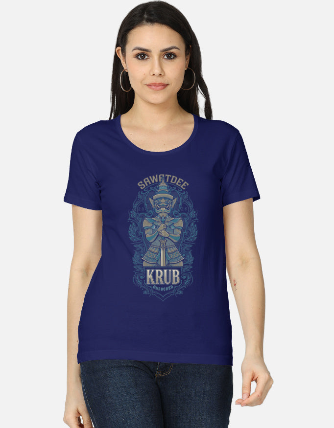C-Labs Sawatdee Krub Women's Classic T-Shirt Royal Blue Front_1_c_9_0b290526-31c2-4ace-bed7-847031c46f82