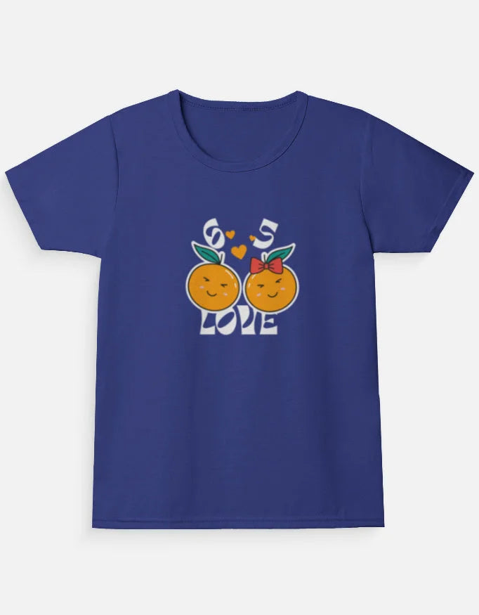 C-Labs Orange Girl Classic Crew T-Shirt Royal Blue Front_1_c_9