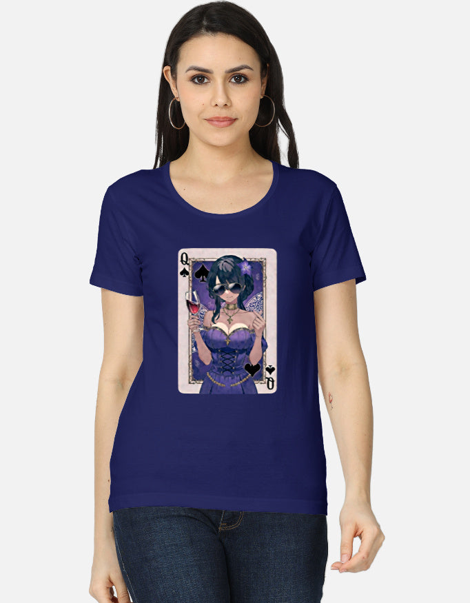 C-Labs Queen Spade Women's Classic T-Shirt Royal Blue Front_1_c_9_1de74047-d602-488a-8880-669506b691f6