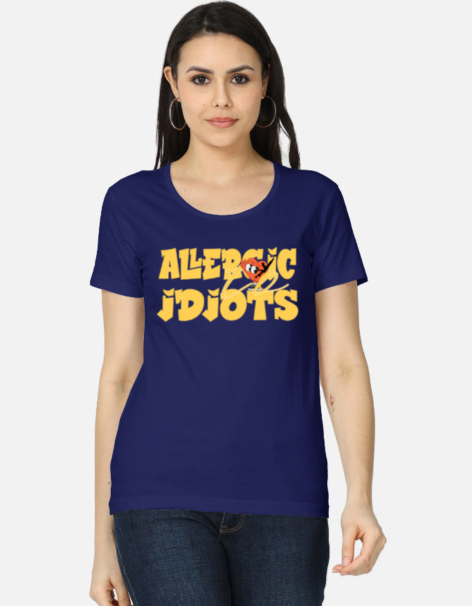 C-Labs Allergic to Idiots Women's Classic T-Shirt Royal Blue Front_1_c_9_33043157-044c-4475-84e7-bd5a53676624