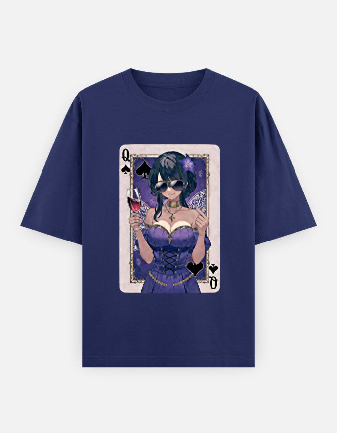 C-Labs Queen Spade Oversized Classic T-Shirt Royal Blue Front_1_c_9_36ad179d-2512-4f40-9e20-b7303c7aa854