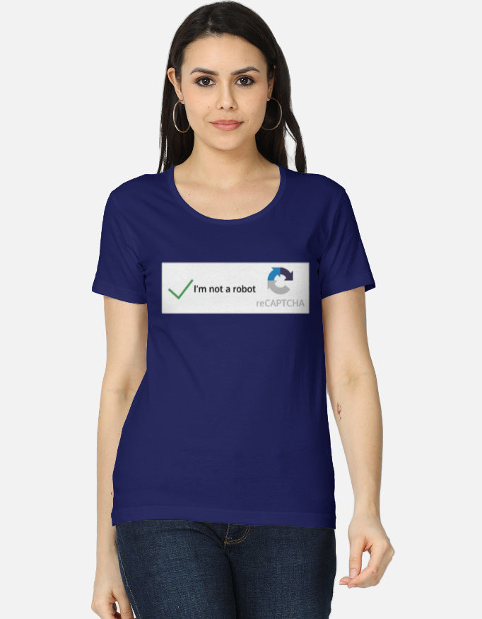 C-Labs I'm Not a Robot Women's Classic T-Shirt Royal Blue Front_1_c_9_4d330f11-0fab-40b0-99af-d912e7c8f706
