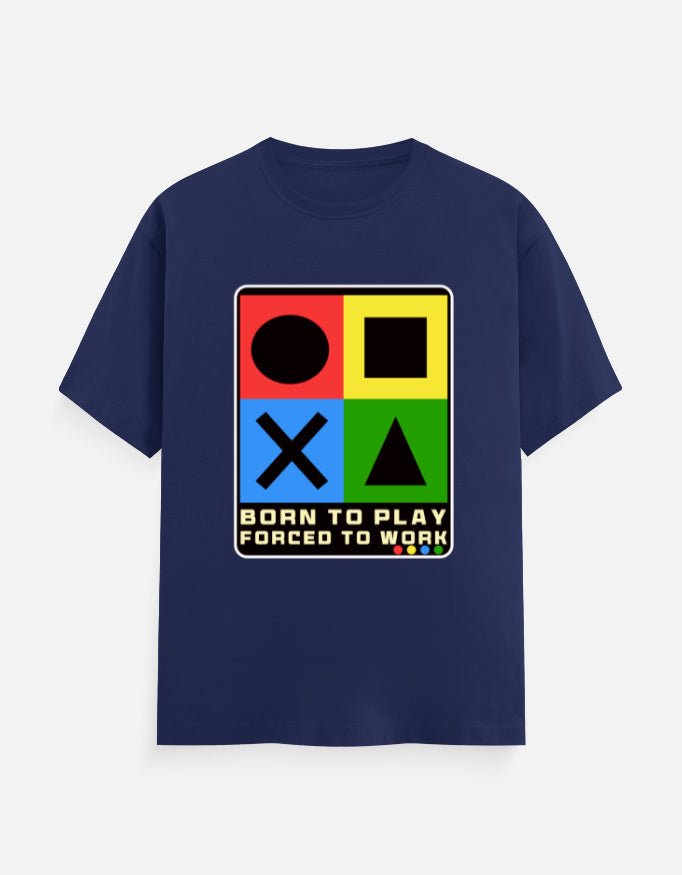 C-Labs Born to Play. Forced to Work Classic Crew T-Shirt Royal Blue Front_1_c_9_5f5136de-61ee-4e11-86bf-6a59ae8695ab