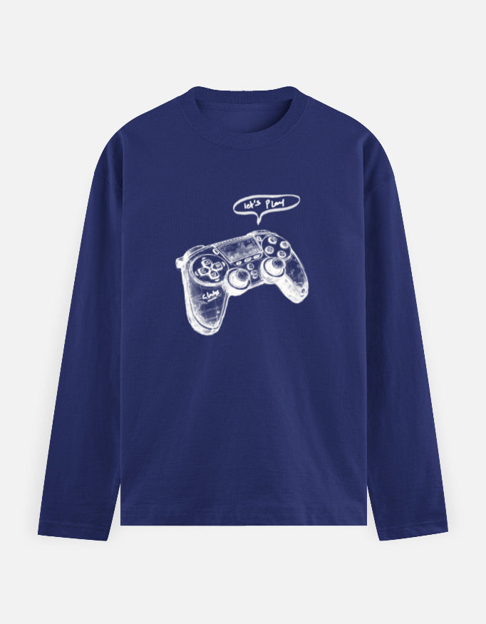 C-Labs Let's Play Full Sleeve T-Shirt Royal Blue Front_1_c_9_6ec25164-d142-45b6-8455-c950f98fd0fd
