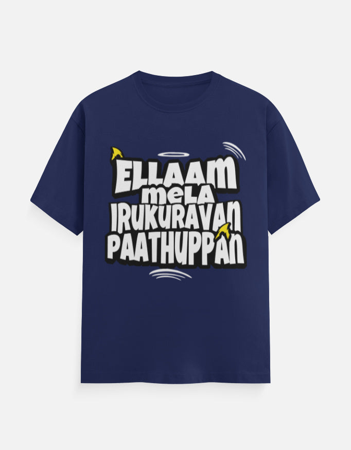 C-Labs Ellaam Mela Irukuravan Paathuppan Classic Crew T-Shirt Royal Blue Front_1_c_9_8e9e2b23-ef15-4257-986c-5d72bd4324e0