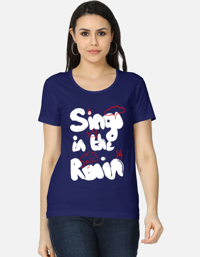 C-Labs Sing In The Rain Women's Classic T-Shirt Royal Blue Front_1_c_9_9aaa2206-00be-44c8-84d0-e3594e8a369f
