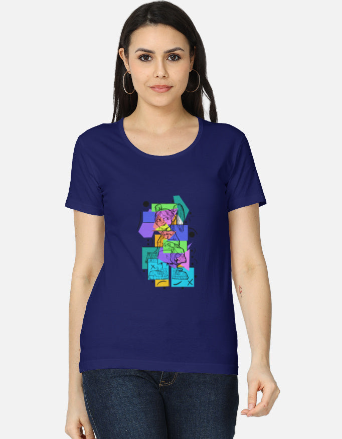C-Labs Colorful Girl Women's Classic T-Shirt Royal Blue Front_1_c_9_b3811bd6-def4-44f1-8535-ea3f1e35c6ed