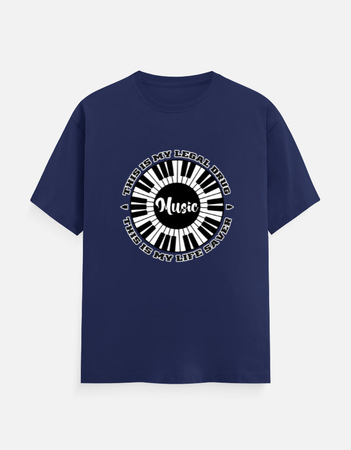 C-Labs Music Is My Drug Classic Crew T-Shirt Royal Blue Front_1_c_9_b4d0b80e-57f5-4cc8-9752-9fe4efaa4447