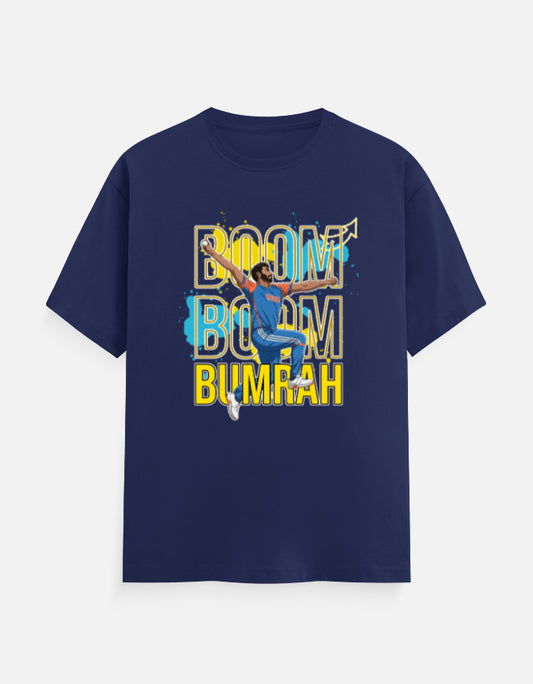 C-Labs Boom Boom Bumrah Classic Crew T-Shirt Royal Blue Front_1_c_9_c1f26ddf-a4d0-40e1-bf3f-e1db26db2084
