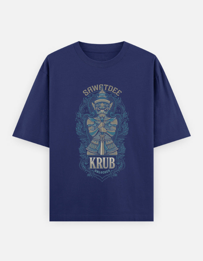 C-Labs Sawatdee Krub Oversized Classic T-Shirt Royal Blue Front_1_c_9_e088615e-3f7c-4604-b5fe-2a4cf92c8f87