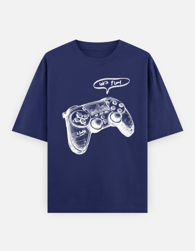 C-Labs Let's Play Oversized Classic T-Shirt Royal Blue Front_1_c_9_e385100f-8a41-466b-89a0-814a3a8a45d7