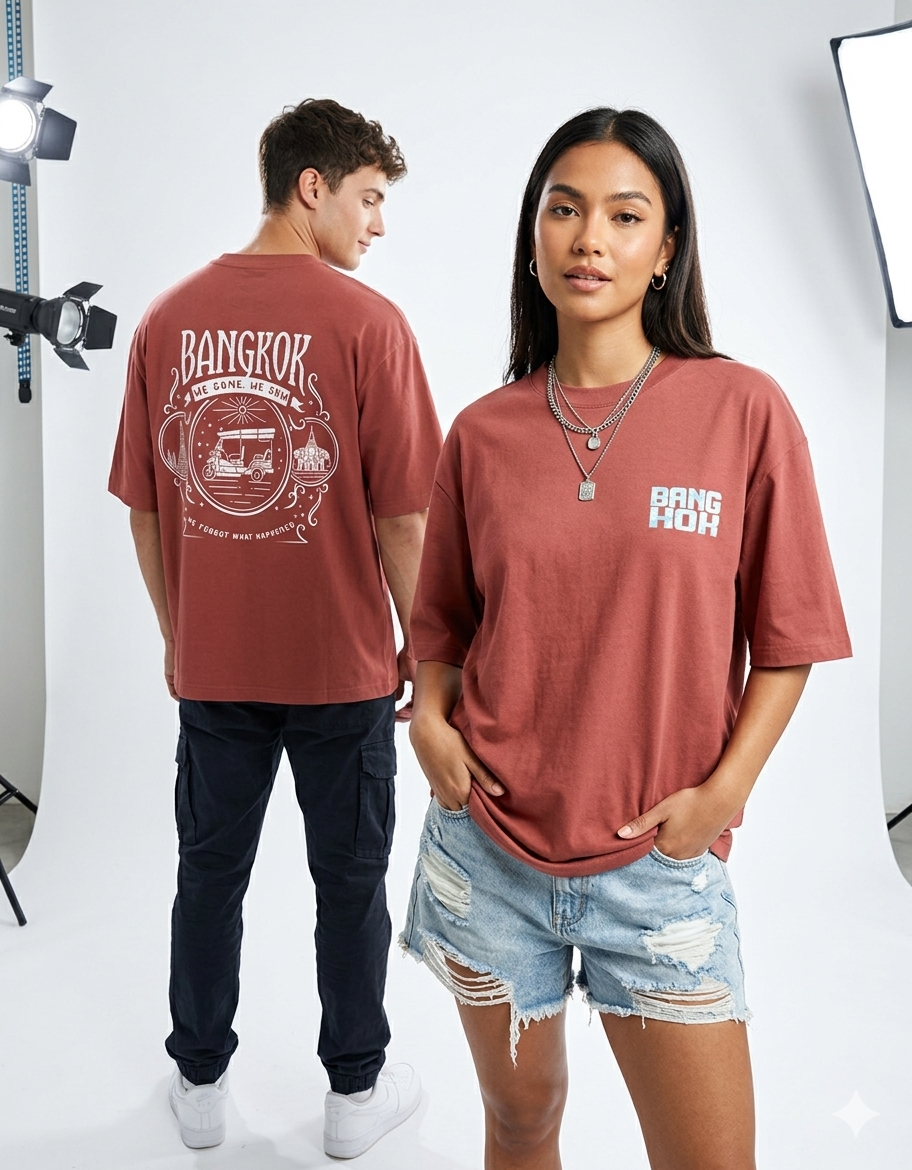 C-Labs Bangkok: We Came, We Saw, We Forgot What Happened Oversized Classic T-Shirt Gemini_Generated_Image_5pn1mi5pn1mi5pn1