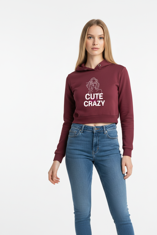 C-Labs Cute but Crazy Cropped Hoodie VG-38-315214239-__AT