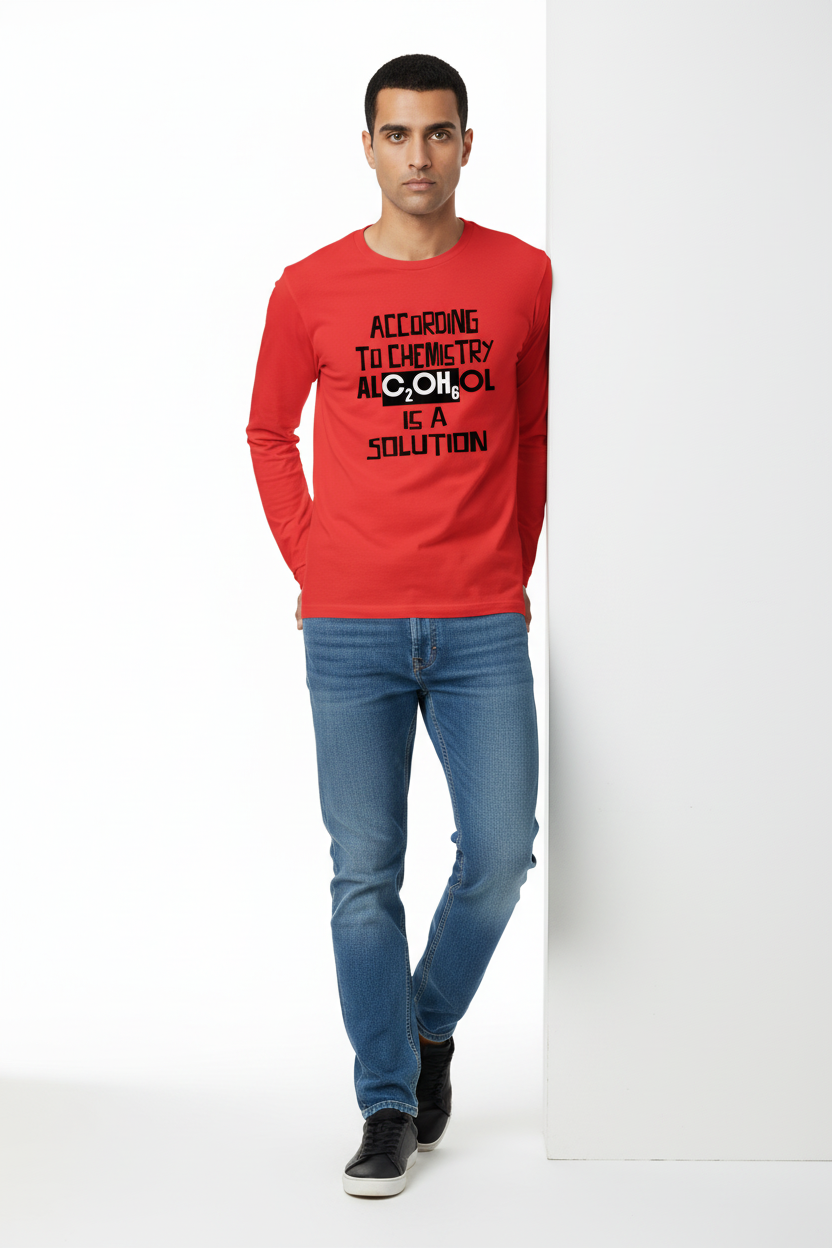 C-Labs Alcohol is a solution Full Sleeve T-Shirt VG-80-785153631-__AT