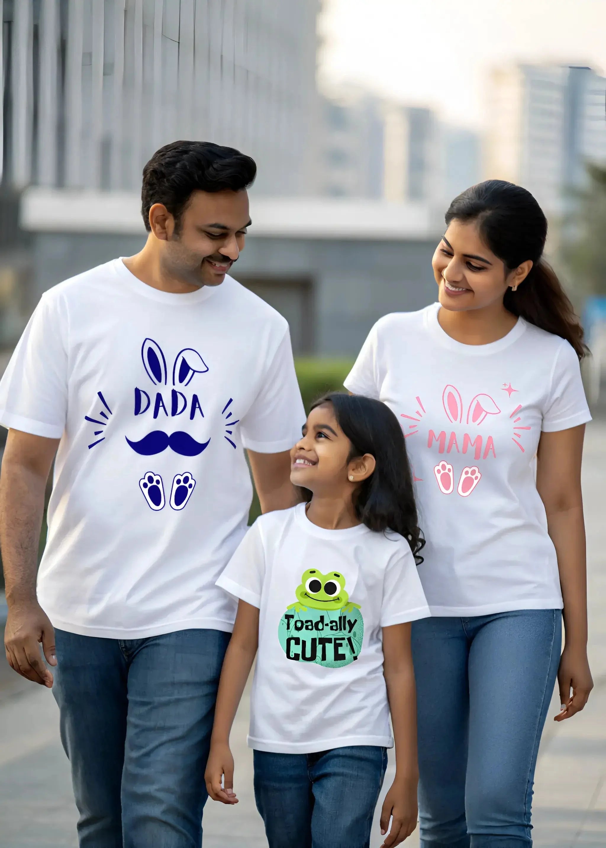 C-Labs Bunny Parents Classic Crew T-Shirt a-photorealistic-indian-male-and-female-couple-mod-7-_3