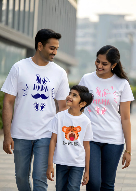 C-Labs Bunny Parents Classic Crew T-Shirt a-photorealistic-indian-male-and-female-couple-mod_6