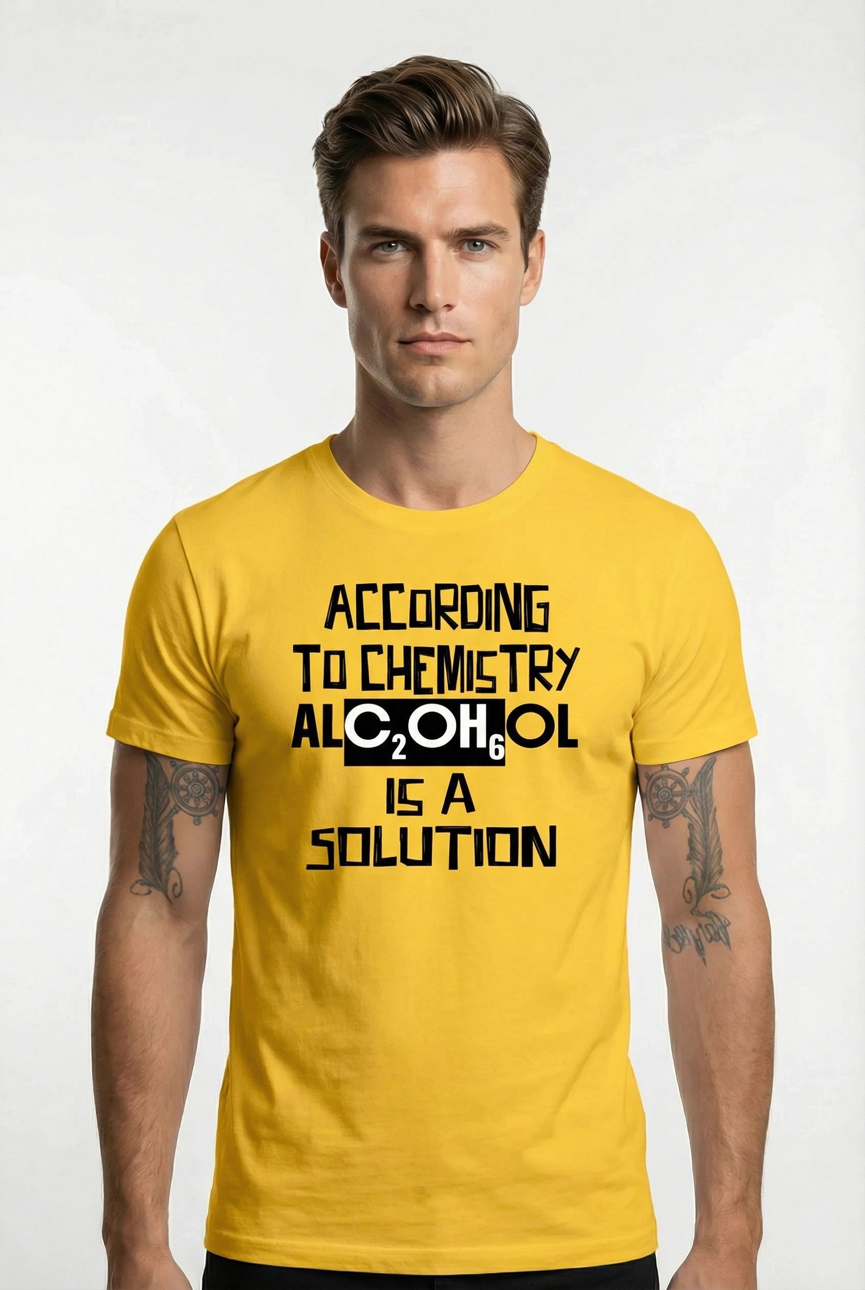C-Labs Alcohol is a solution Classic Crew T-Shirt generated-image-1772224515552