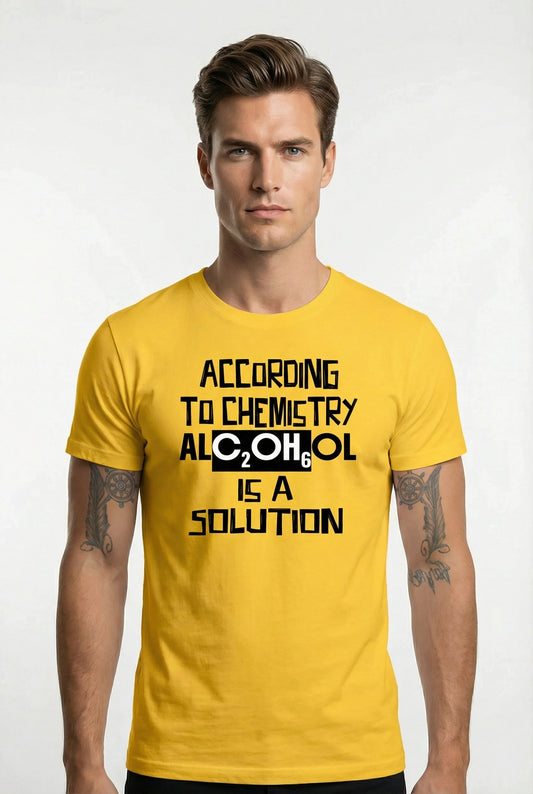 C-Labs Alcohol is a solution Classic Crew T-Shirt generated-image-1772224515552