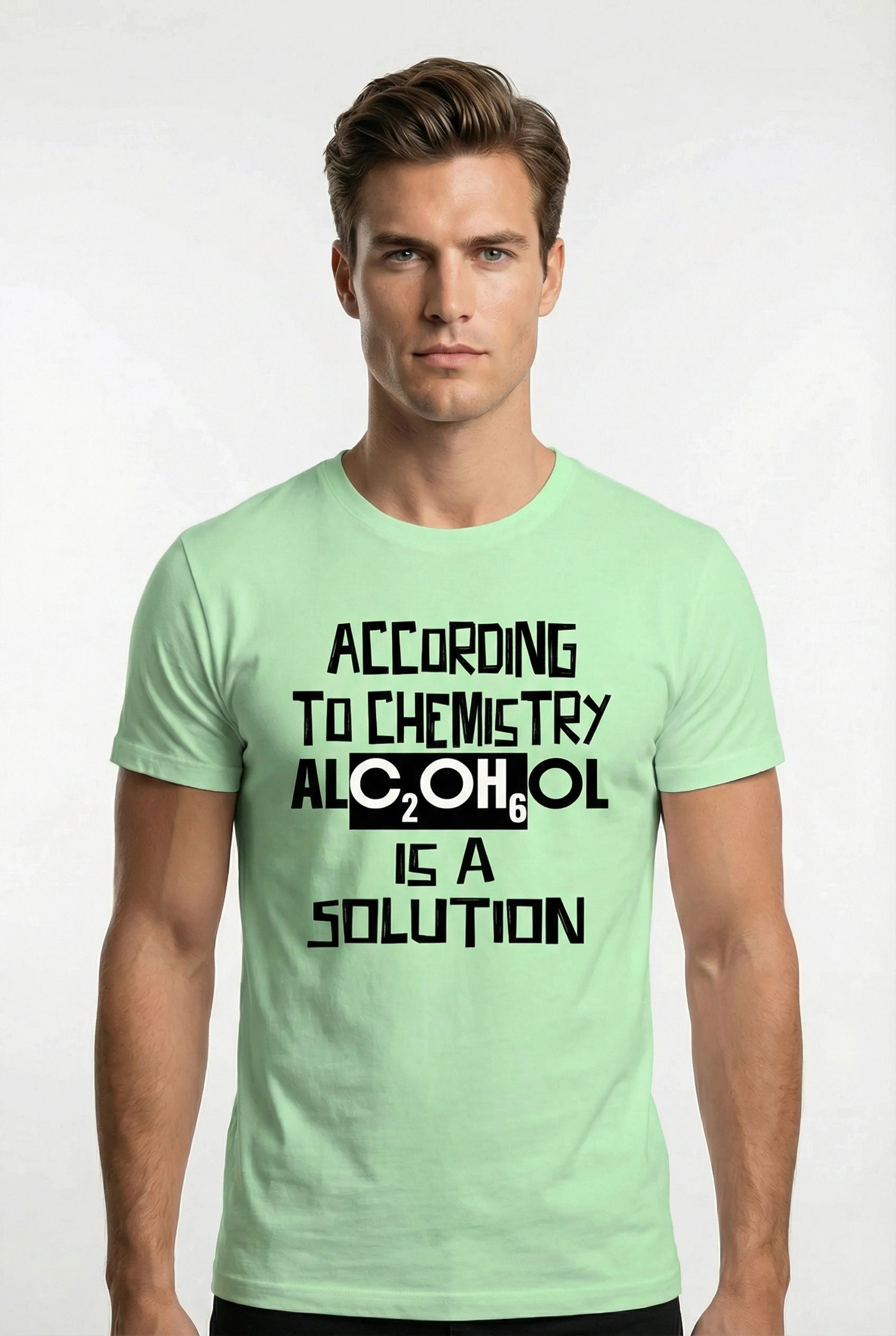 C-Labs Alcohol is a solution Classic Crew T-Shirt generated-image-1772224555088