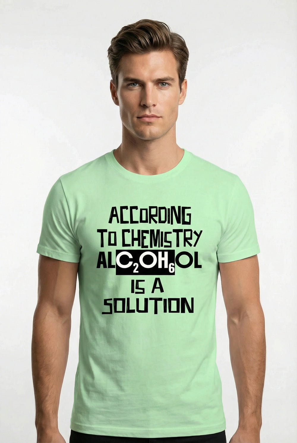 C-Labs Alcohol is a solution Classic Crew T-Shirt generated-image-1772224555088